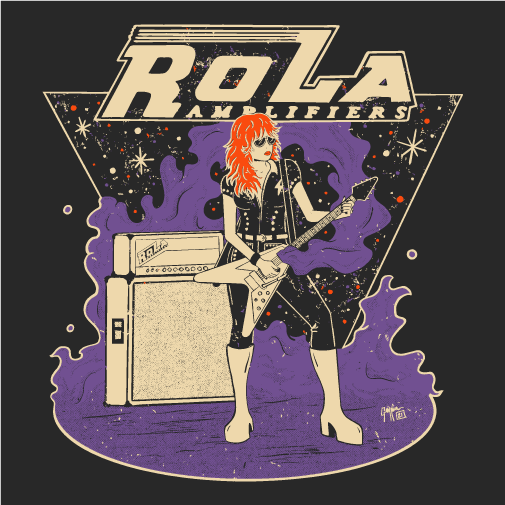 Rola Amps Love Amplifier for St Jude shirt design - zoomed