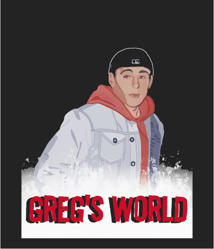 Greg's World shirt design - zoomed