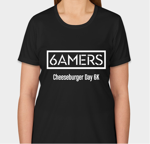 6AMERS Cheeseburger Day 6K Fundraiser - unisex shirt design - front