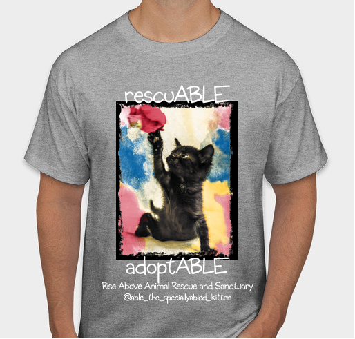 Able - the specially-abled kitten Fundraiser - unisex shirt design - small