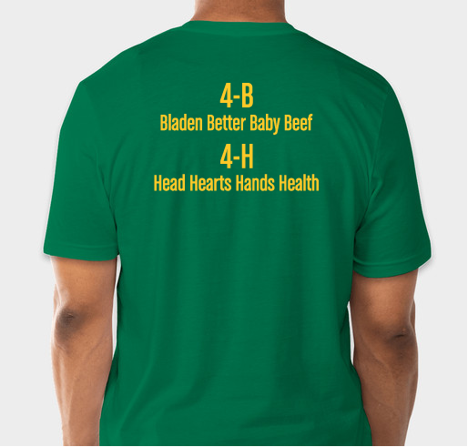 4-B 4-H is celebrating 75 years as a club! Fundraiser - unisex shirt design - back
