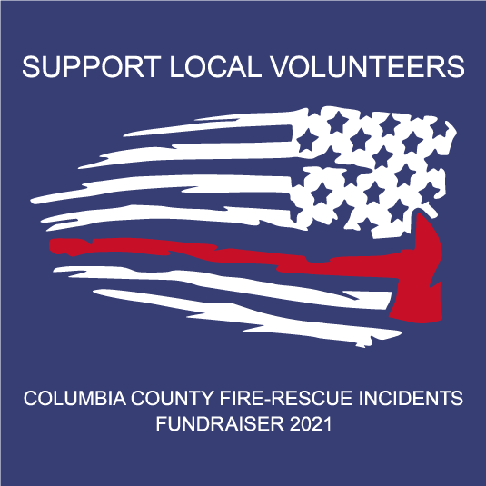 Columbia County Fire-Rescue Incidents 2021 fundraiser shirt design - zoomed