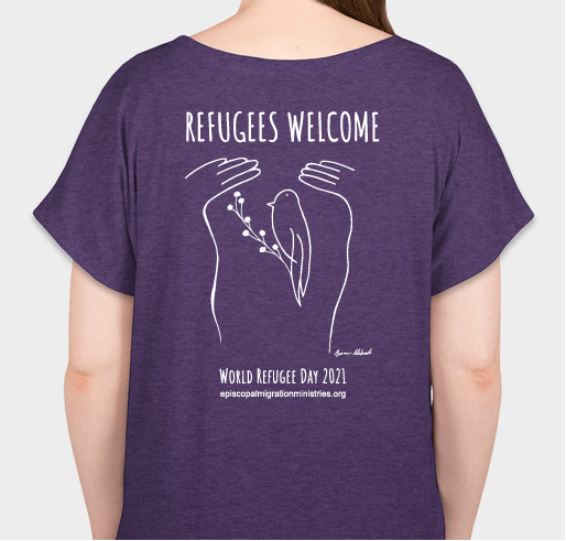 Love Your Neighbor - Episcopal Migration Ministries Apparel Fundraiser Fundraiser - unisex shirt design - back