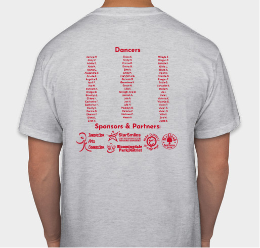 Little Red Spring Production Fundraiser - unisex shirt design - back
