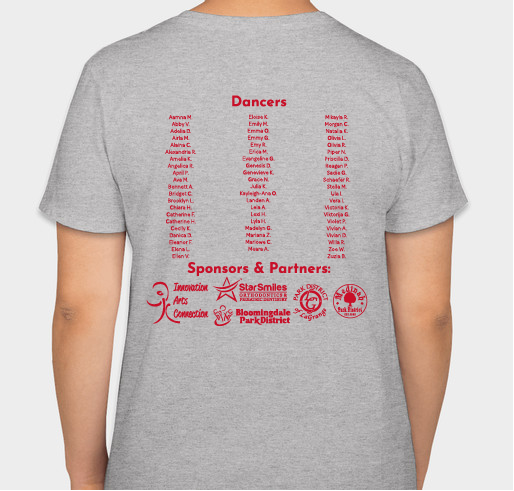 Little Red Spring Production Fundraiser - unisex shirt design - back