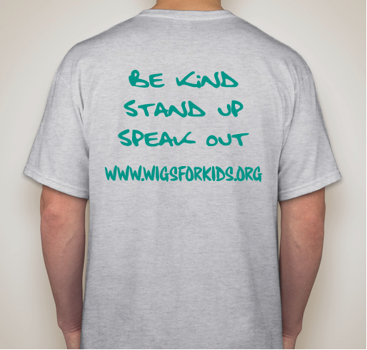 Wigs for Kids Stands with Jetta Fundraiser - unisex shirt design - back