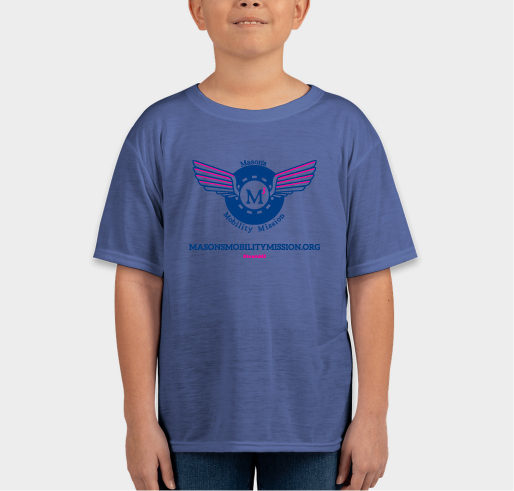 Mason's Mobility Mission Fundraiser - unisex shirt design - front
