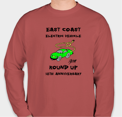 East Coast Electric Vehicle Round Up Event Shirt Pre-Sale! Fundraiser - unisex shirt design - front
