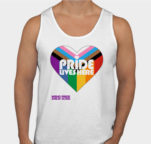 WEHO Pride 2021 Fundraiser - unisex shirt design - front