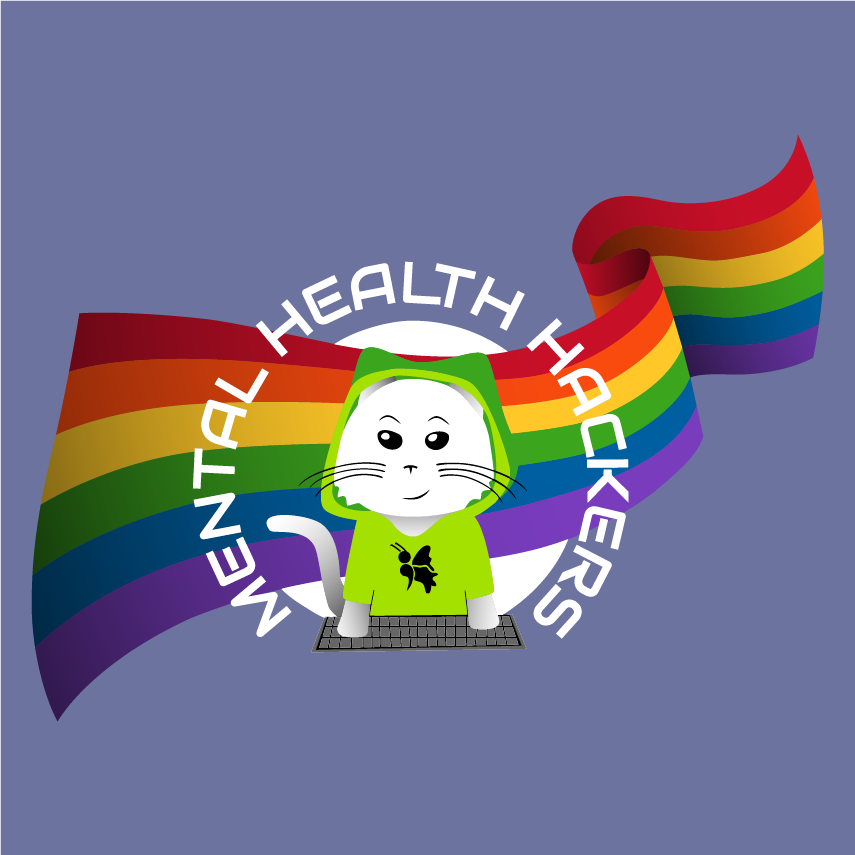 Mental Health Hackers shirt design - zoomed