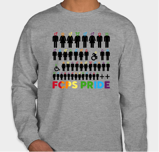 FCPS PRIDE 2021 Fundraiser - unisex shirt design - front