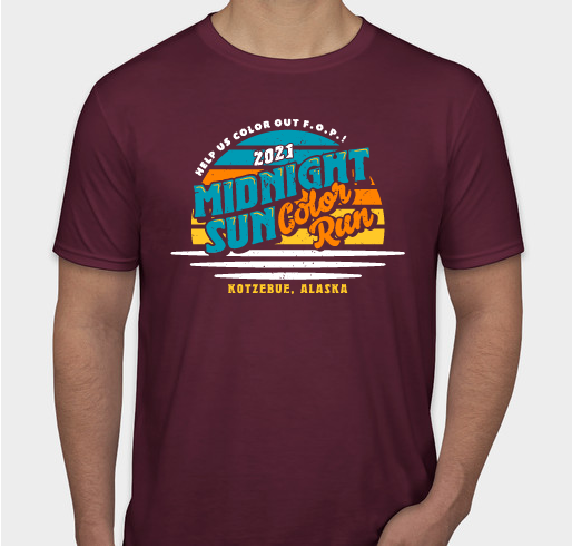 2021 Midnight Sun Color Run to benefit I.F.O.P.A Fundraiser - unisex shirt design - front