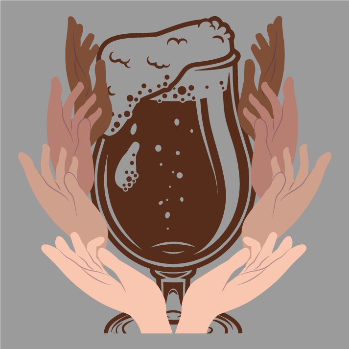 Lifting Lucy: A Promise to support BIWOC in Beer! shirt design - zoomed
