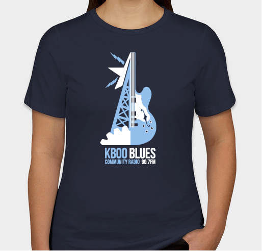 KBOO Blues Limited Edition T-shirt Fundraiser - unisex shirt design - front