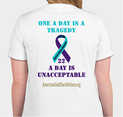AGSM Military Suicide Awareness T-Shirt and Walk Fundraiser - unisex shirt design - back