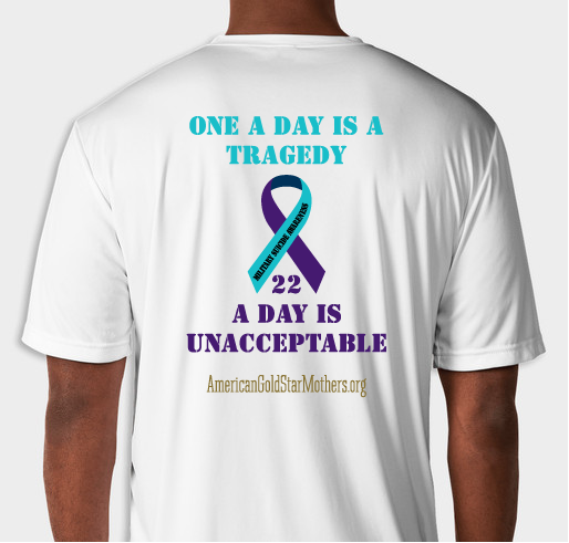 AGSM Military Suicide Awareness T-Shirt and Walk Fundraiser - unisex shirt design - back