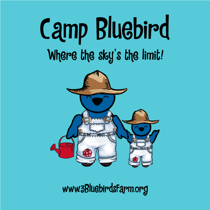 3 Bluebirds Farm shirt design - zoomed