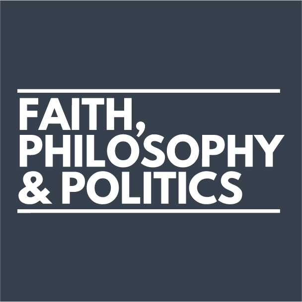 Faith, Philosophy & Politics Podcast shirt design - zoomed