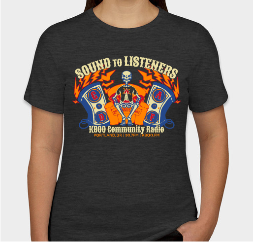 KBOO "Sound to Listeners" Limited Edition Shirt Fundraiser - unisex shirt design - front