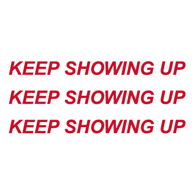 "Keep Showing Up" for Suicide Prevention Awareness & AFSP shirt design - zoomed