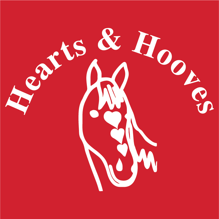 Hearts & Hooves scholarship fund shirt design - zoomed
