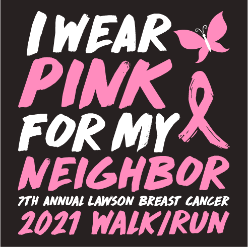 Lawson Annual Breast Cancer Run/Walk 2021 shirt design - zoomed