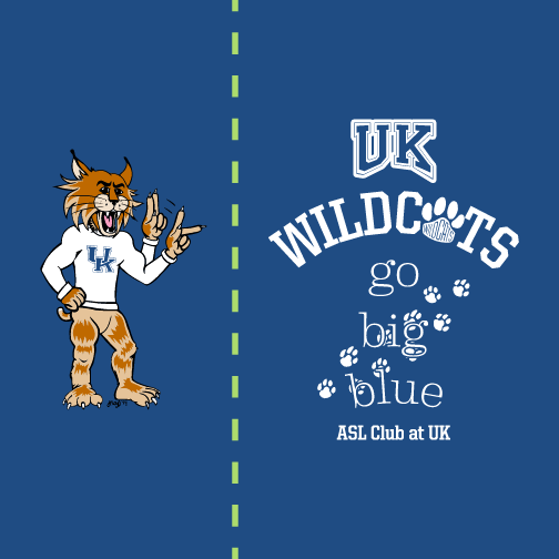 UK ASL Club's Signing Wildcat Shirt shirt design - zoomed