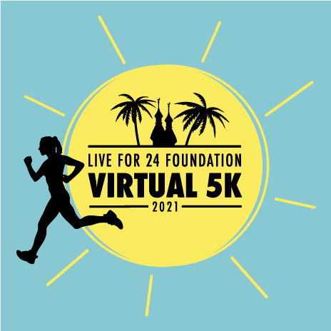Livefor24 Virtual 5K Race Shirts shirt design - zoomed