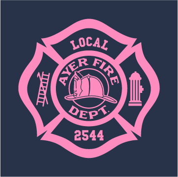 Ayer Fire Department Breast Cancer Awareness shirt design - zoomed