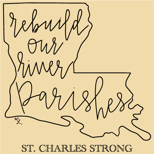Rebuild St. Charles Parish shirt design - zoomed