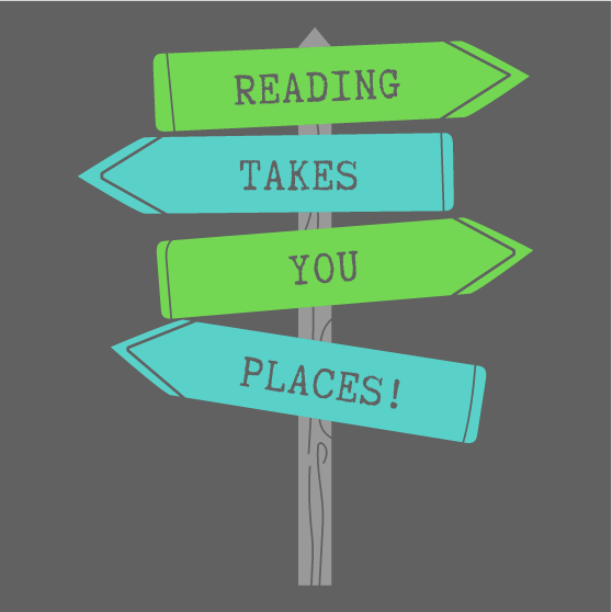 Reading takes you Places shirt design - zoomed