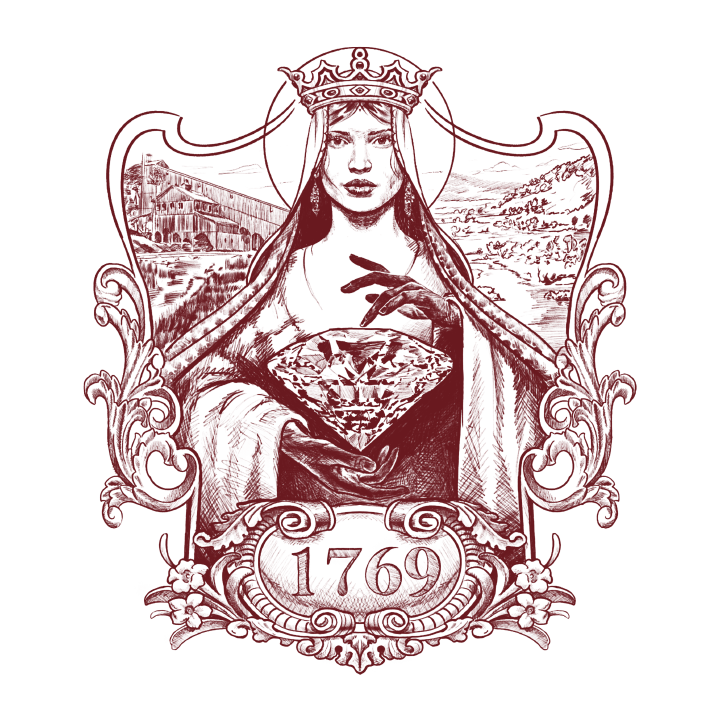 Lady of the Valley Mural shirt design - zoomed