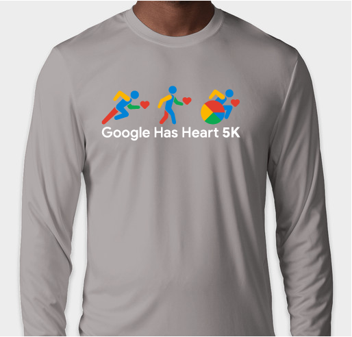 Google has Heart 5k Fundraiser - unisex shirt design - front