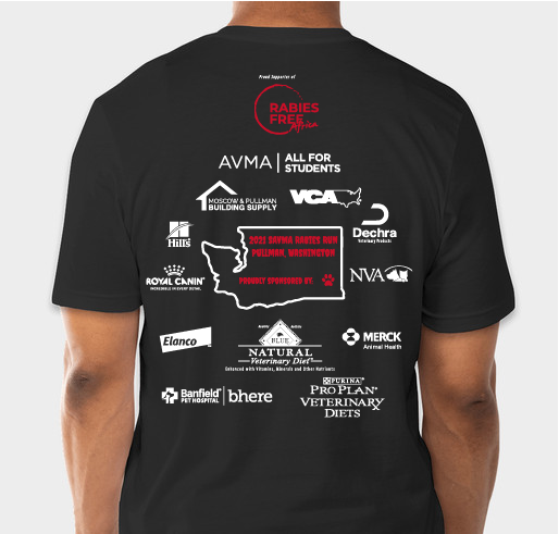 SAVMA Annual 5k Rabies Awareness Run 2021 Fundraiser - unisex shirt design - back