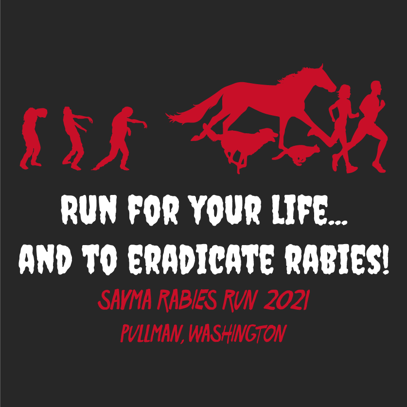 SAVMA Annual 5k Rabies Awareness Run 2021 shirt design - zoomed