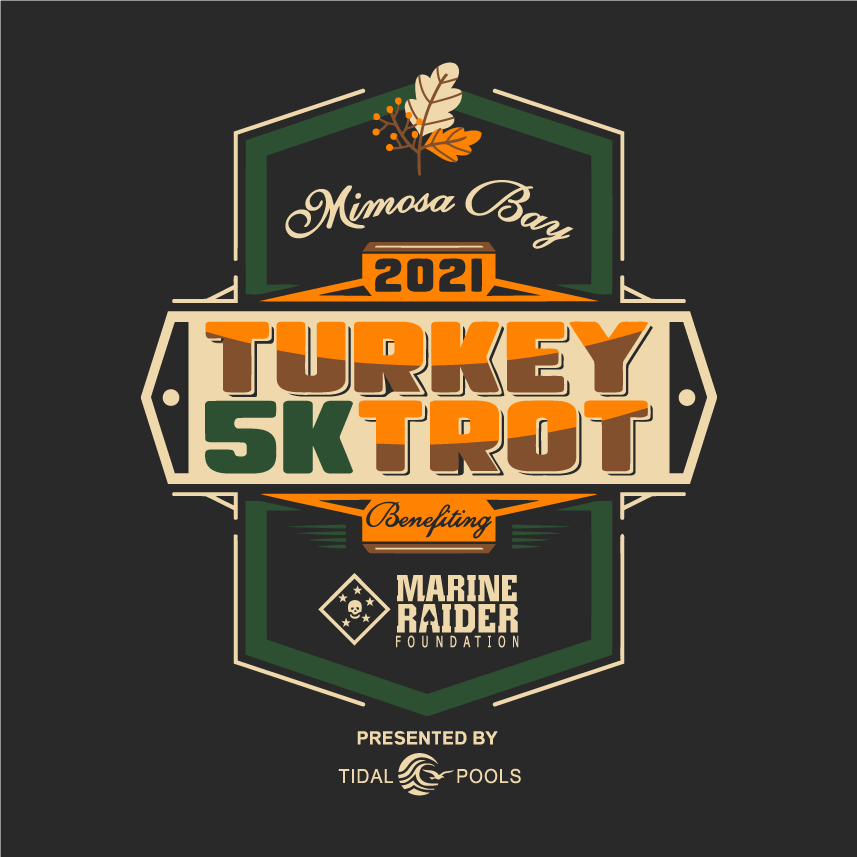 Get your Mimosa Bay Turkey Trot Tee & #TurkeyTrot4Raiders! shirt design - zoomed