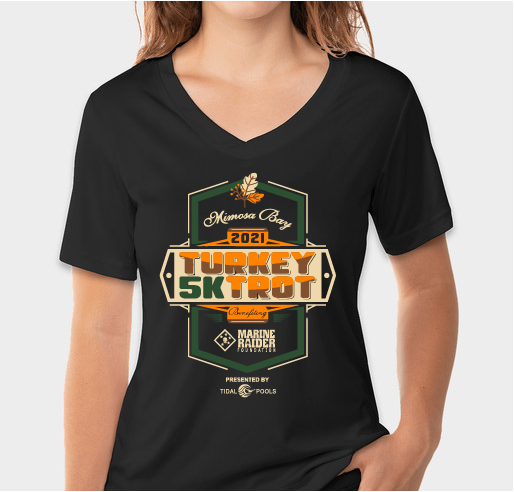 Get your Mimosa Bay Turkey Trot Tee & #TurkeyTrot4Raiders! Fundraiser - unisex shirt design - small