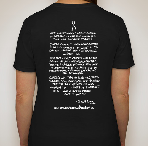 Cancer Canknot Fundraiser - unisex shirt design - back