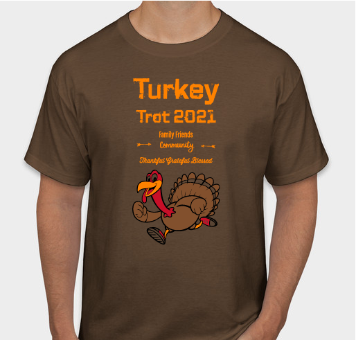 Turkey shirt for virtual Trot Fundraiser - unisex shirt design - front