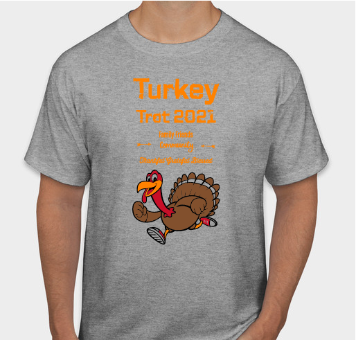 Turkey shirt for virtual Trot Fundraiser - unisex shirt design - front