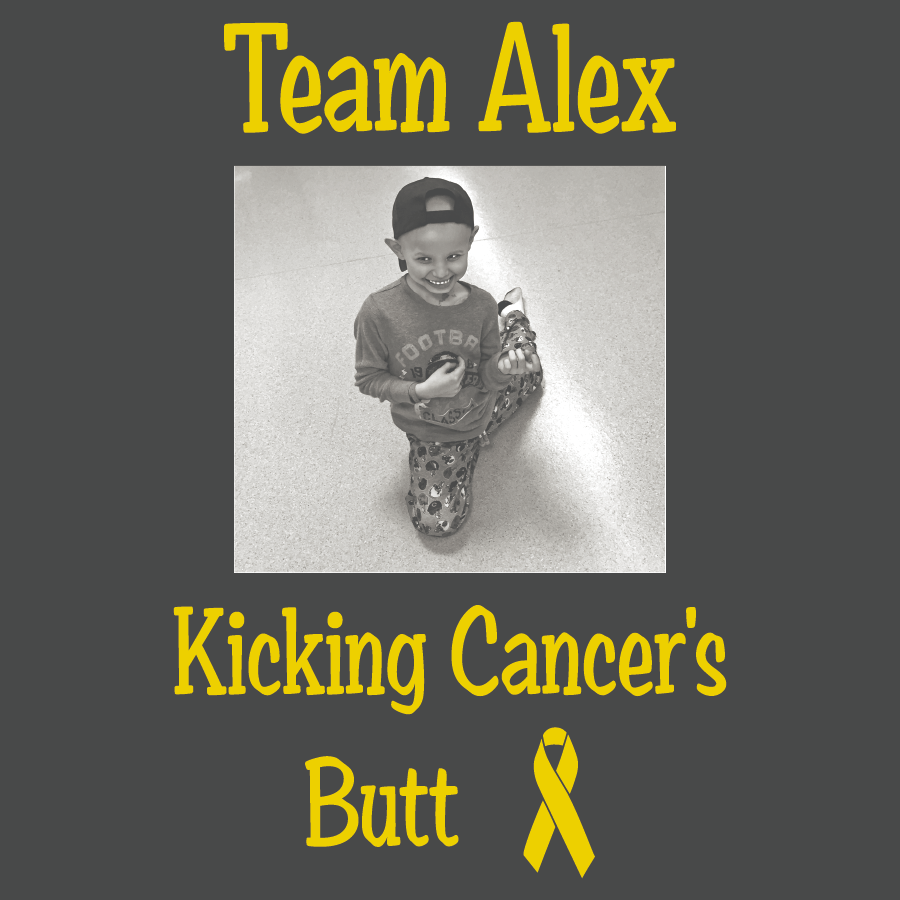 Team Alex - Kicking Cancer's Butt shirt design - zoomed