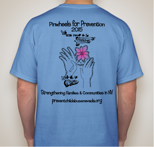 Pinwheels For Prevention 2015 Fundraiser - unisex shirt design - back