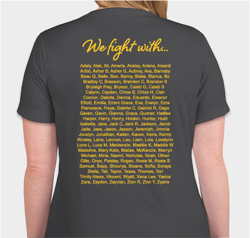 Worth the Fight Apparel: Fundraiser for Hope4ATRT Fundraiser - unisex shirt design - back