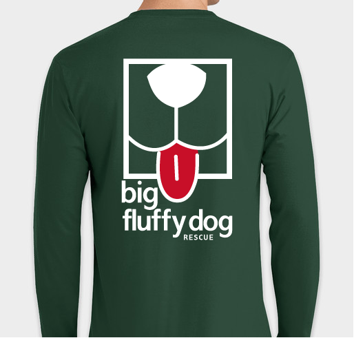 Big Fluffy Dog: Keeping you warm! Fundraiser - unisex shirt design - back