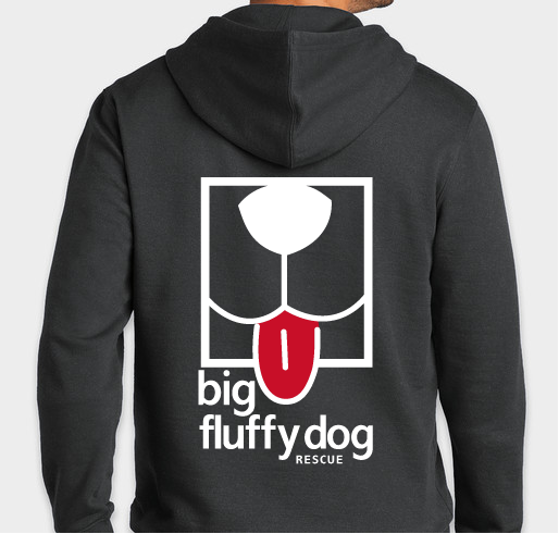 Big Fluffy Dog: Keeping you warm! Fundraiser - unisex shirt design - back