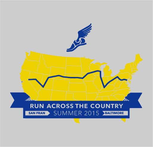 4K for Cancer Run Across America shirt design - zoomed