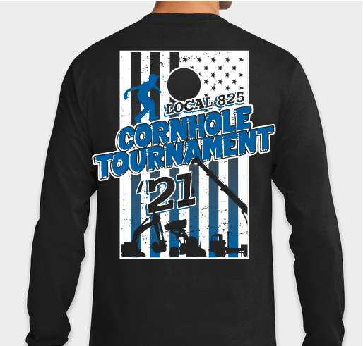 Local 825 Cornhole Tournament 2021 Fundraiser - unisex shirt design - back