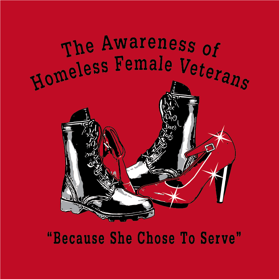 Help our homeless Female Veterans shirt design - zoomed