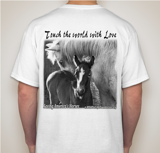 Saving America's Horses - Tees For Horses - By Wild For Life Foundation Charity Fundraiser - unisex shirt design - back