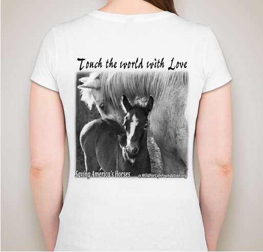 Saving America's Horses - Tees For Horses - By Wild For Life Foundation Charity Fundraiser - unisex shirt design - back